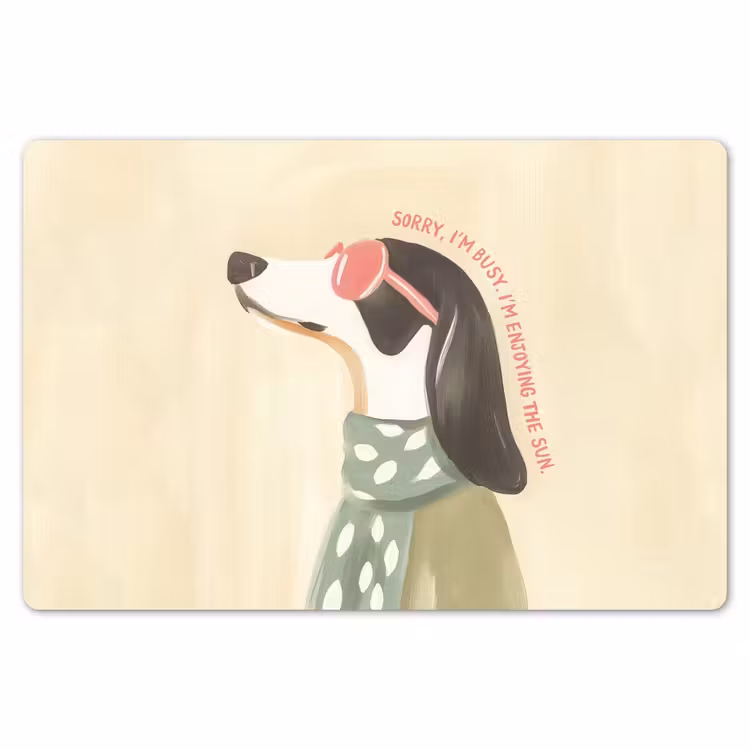 Placemat - 6 stuks - Quote - Hond - Zonnebril — 7