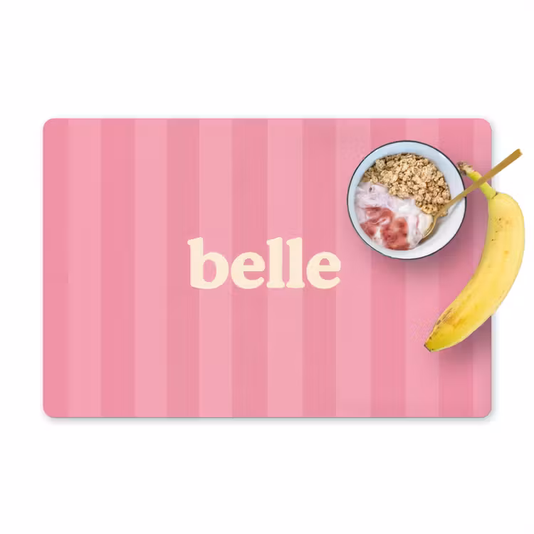 Placemat - 6 stuks - Roze - Gestreept - Belle — 1