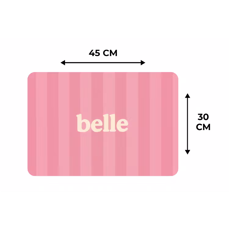 Placemat - 6 stuks - Roze - Gestreept - Belle — 3
