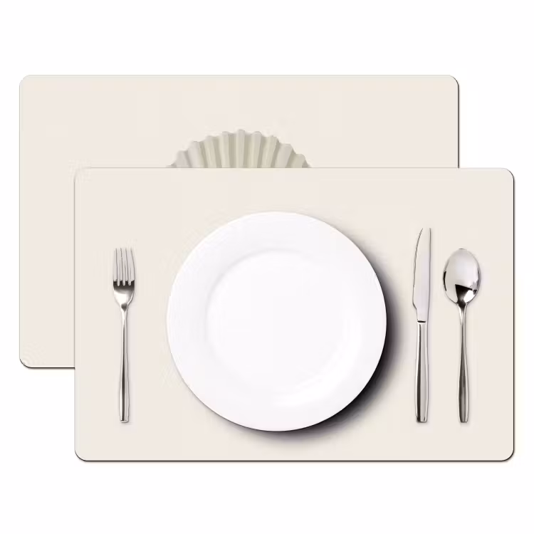 Placemat - 6 stuks - Schelp - Minimalistisch - Wit — 2