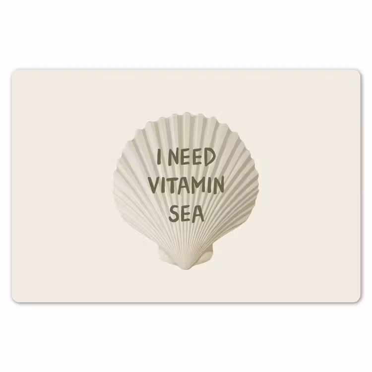 Placemat - 6 stuks - Schelp - Quote - Groen — 7