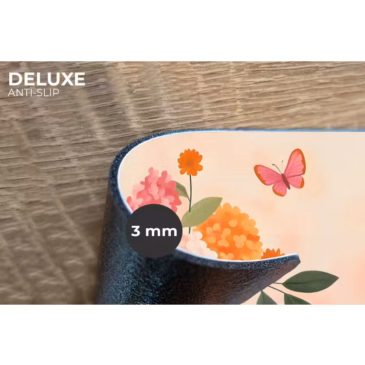 Placemat - 6 stuks - Vaas - Bloemen - Vlinder - Rood — 4
