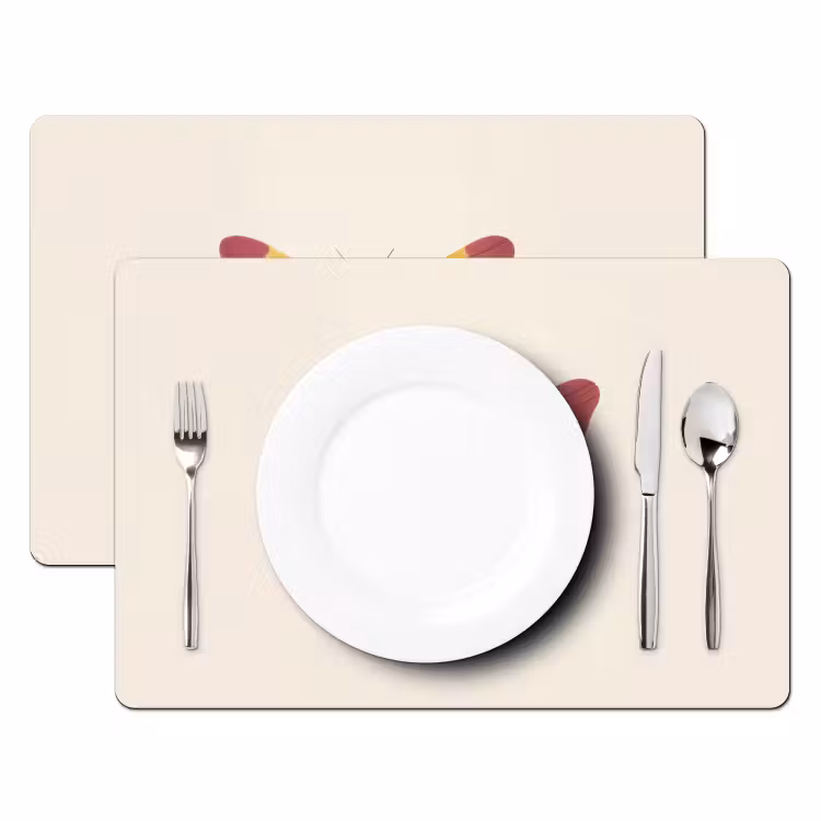 Placemat - 6 stuks - Vlinder - Illustratie - Roze — 2