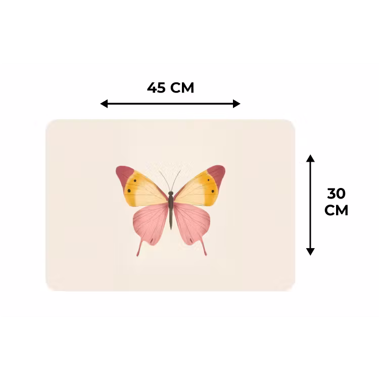Placemat - 6 stuks - Vlinder - Illustratie - Roze — 3