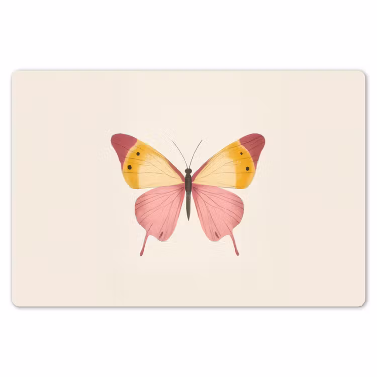 Placemat - 6 stuks - Vlinder - Illustratie - Roze — 7