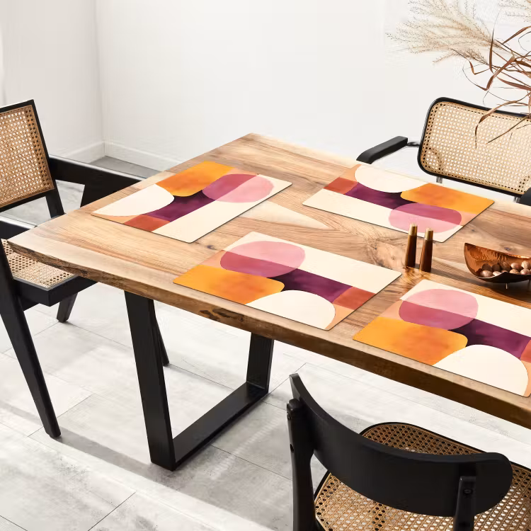 Placemat - 6 stuks - Vormen - Abstract - Kleurrijk — 5