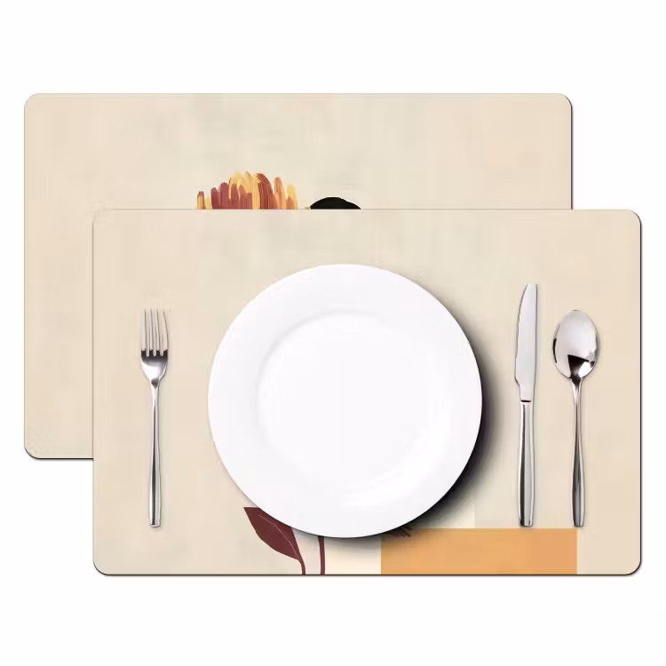 Placemat - 6 stuks - Vrouw - Minimalistisch - Bloem — 2