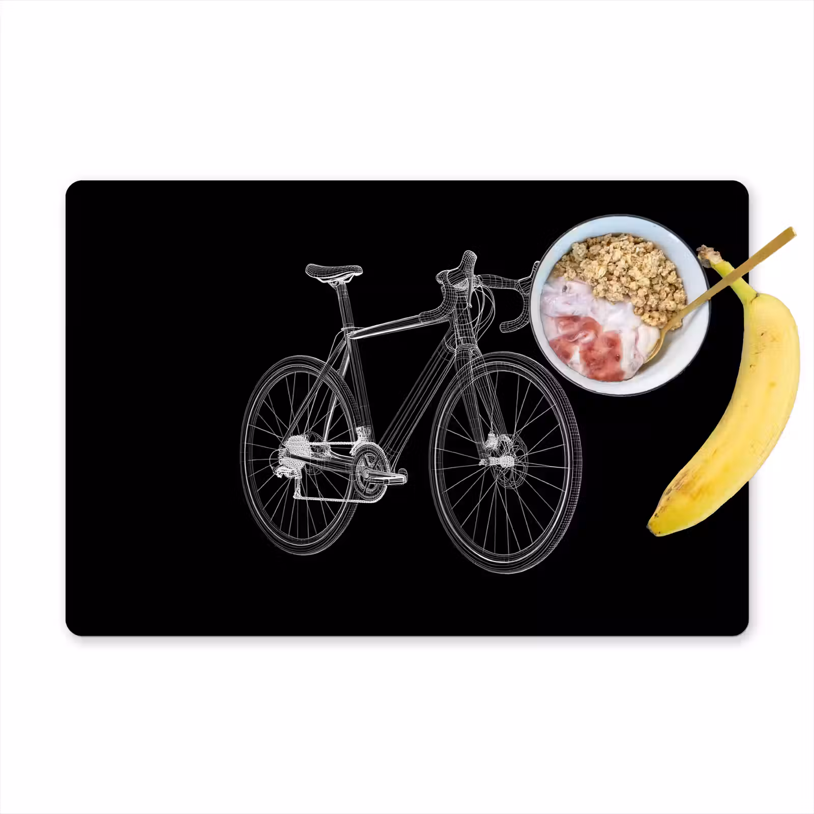 Placemat - 6 stuks - Lijnen - Illustratie - Wit — 1