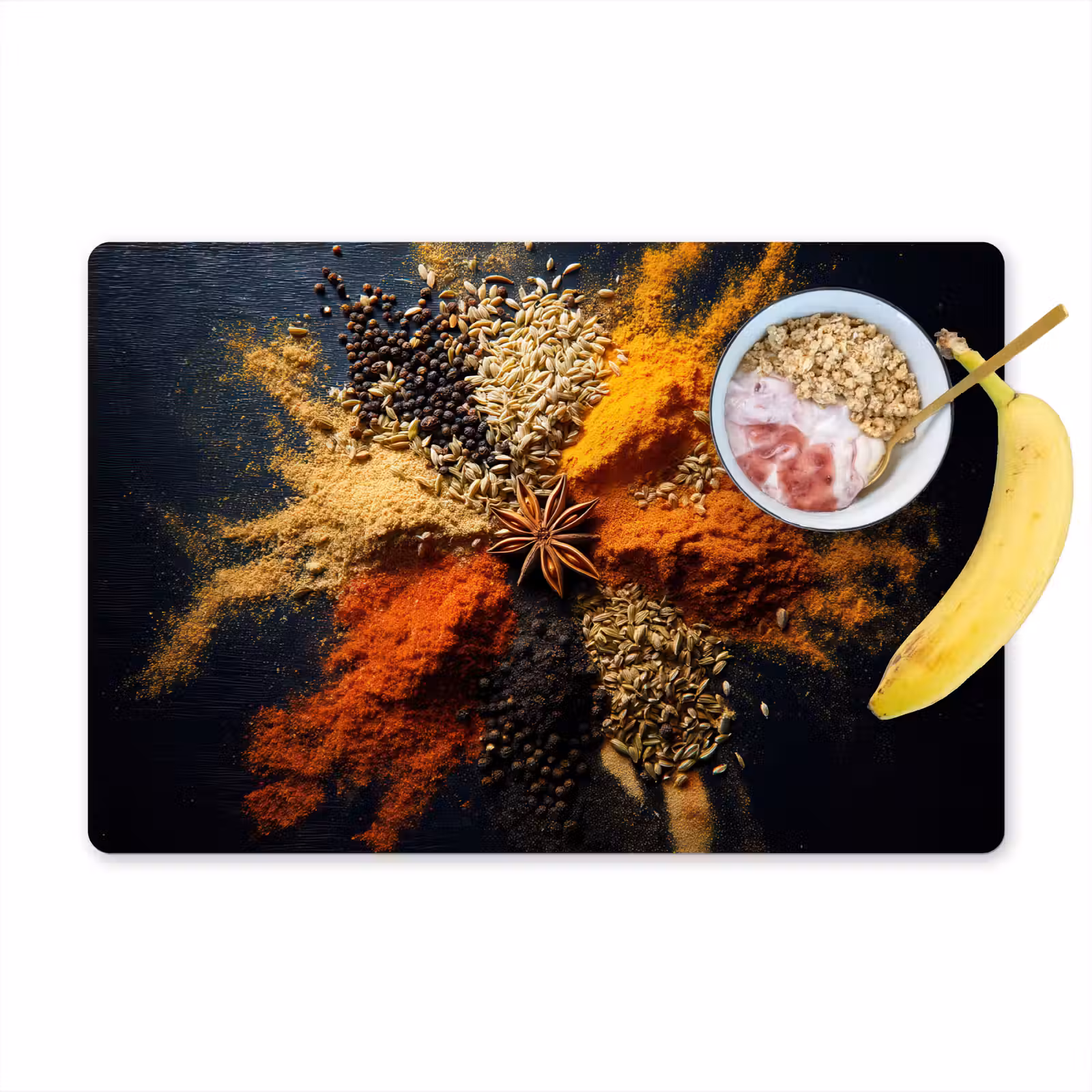 Placemat - 6 stuks - Specerijen - Explosie - Oranje — 1