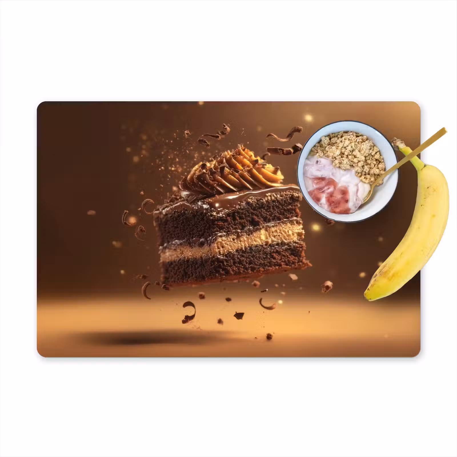 Placemat - 6 stuks - Taart - Chocolade - Eten - Brownie — 1