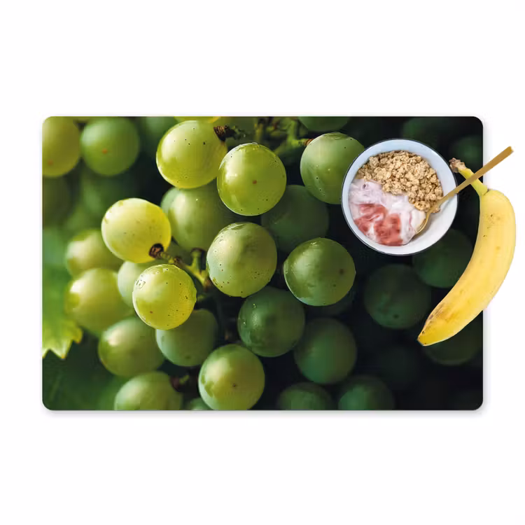 Placemat - 6 stuks - Druiven - Tros - Groen — 1
