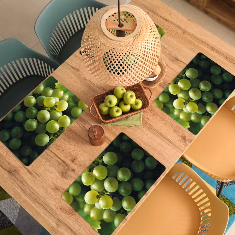 Placemat - 6 stuks - Druiven - Tros - Groen — 6