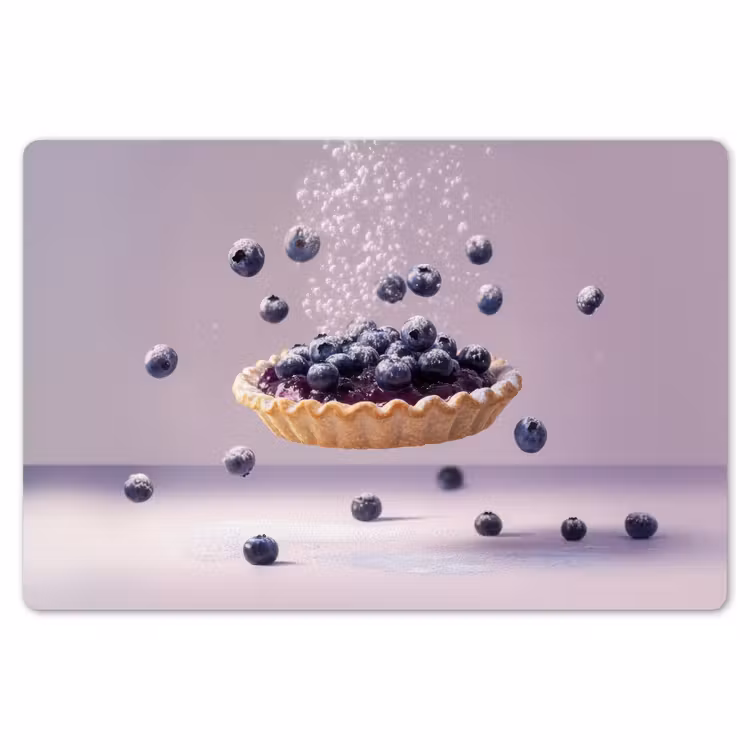 Placemat - 6 stuks - Eten - Taart - Bessen - Blauw — 7