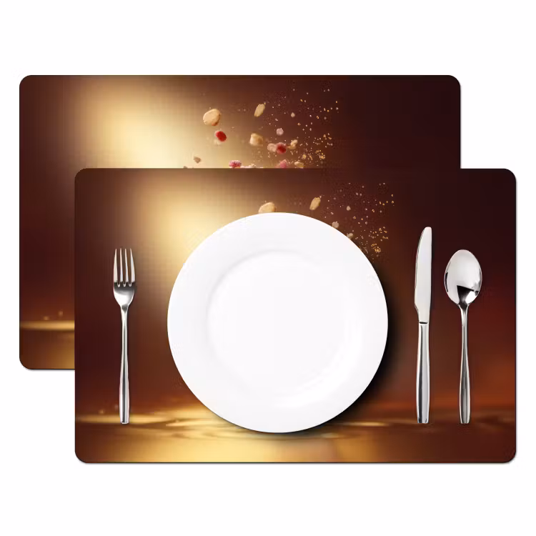 Placemat - 6 stuks - Framboos - Smoothie - Drinken - Roze — 2
