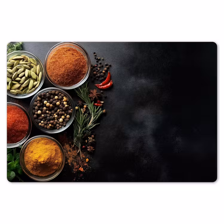 Placemat - 6 stuks - Glazen - Bakjes - Blaadjes - Kruiden — 7
