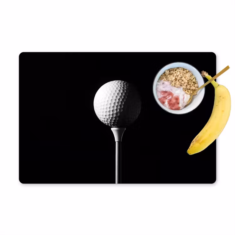Placemat - 6 stuks - Golfbal - Minimalistisch - Wit — 1
