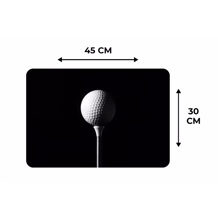 Placemat - 6 stuks - Golfbal - Minimalistisch - Wit — 3