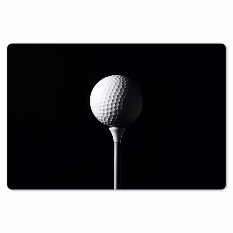 Placemat - 6 stuks - Golfbal - Minimalistisch - Wit — 7