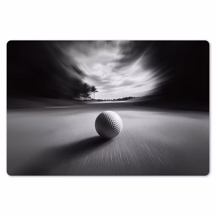 Placemat - 6 stuks - Golfbal - Wazig - Zwart — 7