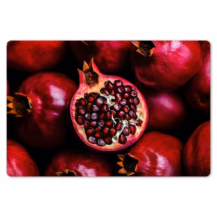 Placemat - 6 stuks - Granaatappel - Rood - Fruit — 7