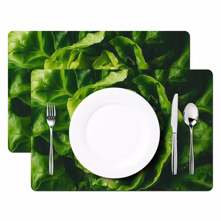 Placemat - 6 stuks - Groente - Sla - Groen — 2
