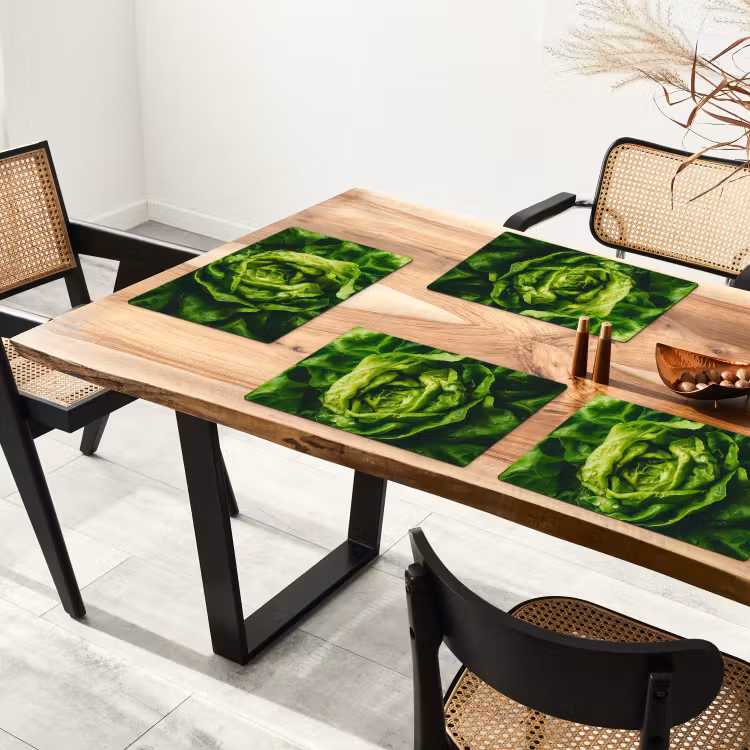 Placemat - 6 stuks - Groente - Sla - Groen — 5