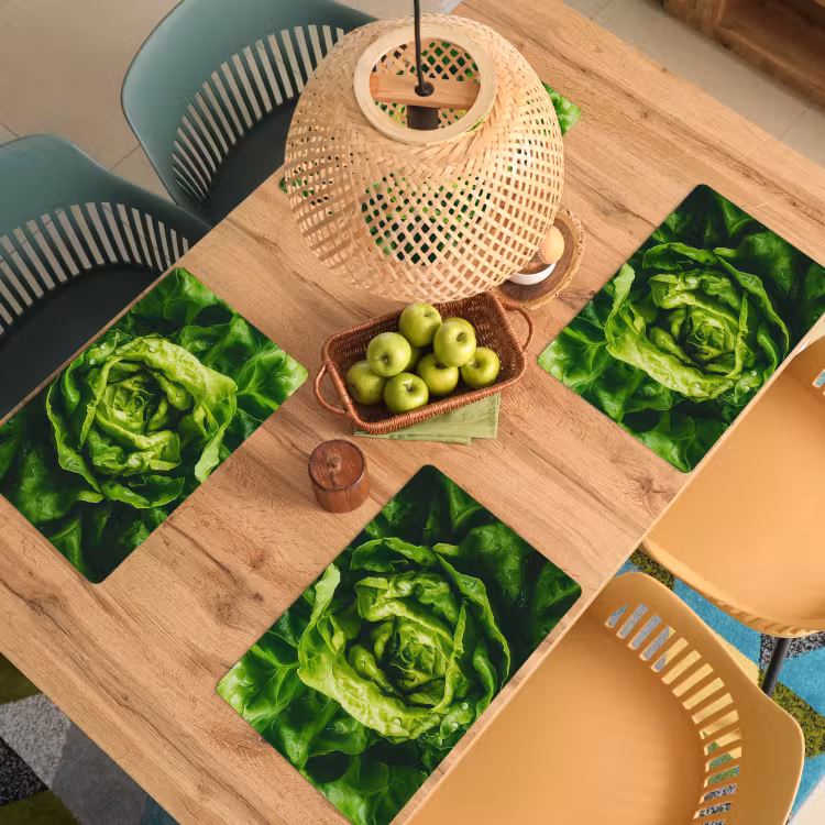 Placemat - 6 stuks - Groente - Sla - Groen — 6