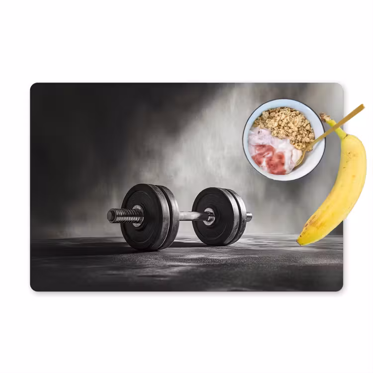 Placemat - 6 stuks - Halter - Gewichten - Zwart — 1