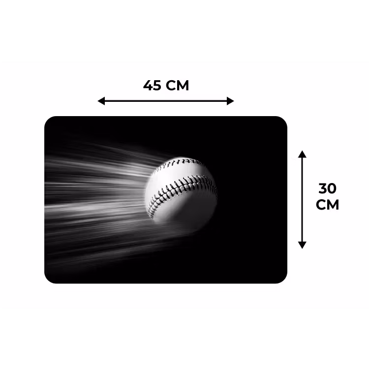 Placemat - 6 stuks - Honkbal - Wit - Vliegt — 3