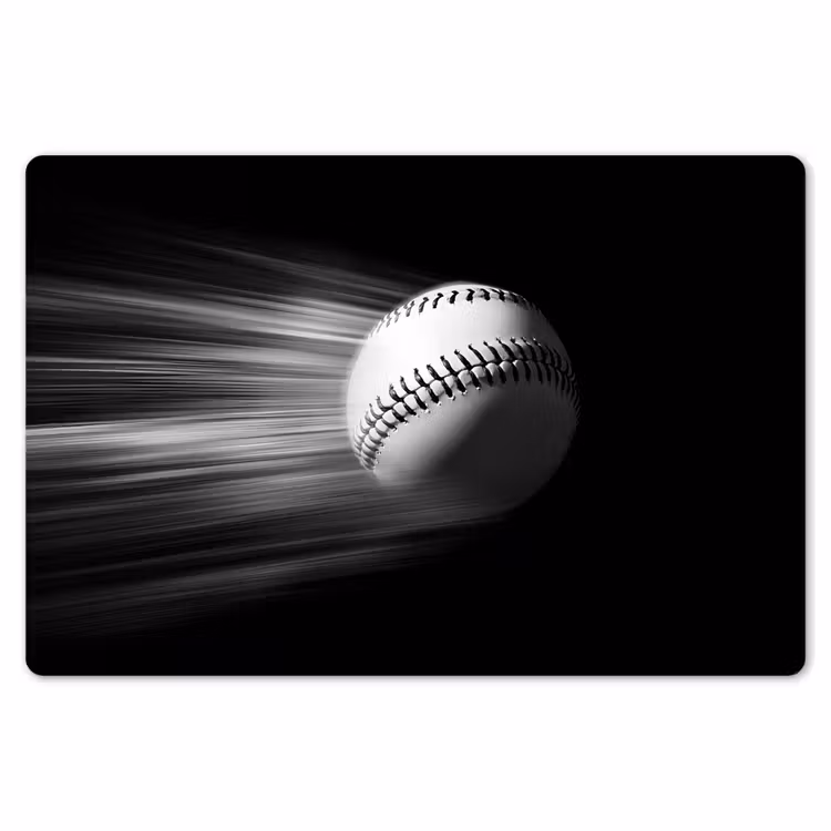 Placemat - 6 stuks - Honkbal - Wit - Vliegt — 7