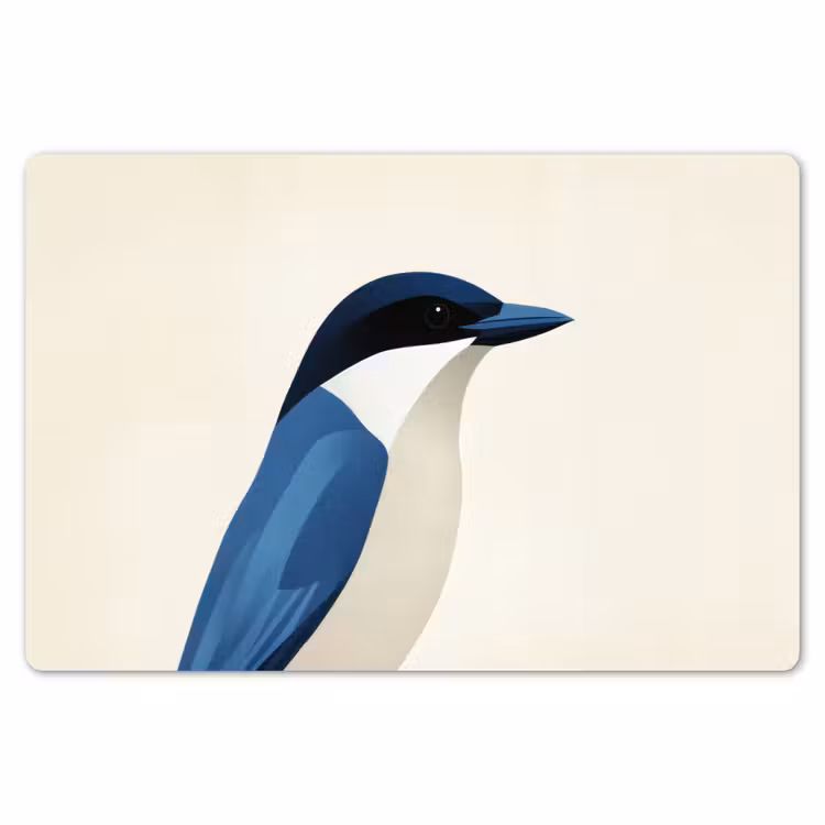 Placemat - 6 stuks - Illustratie - Blauw - Vogel — 7