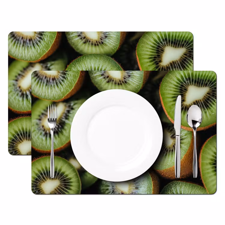 Placemat - 6 stuks - Kiwi - Fruit - Groen — 2