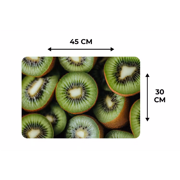 Placemat - 6 stuks - Kiwi - Fruit - Groen — 3