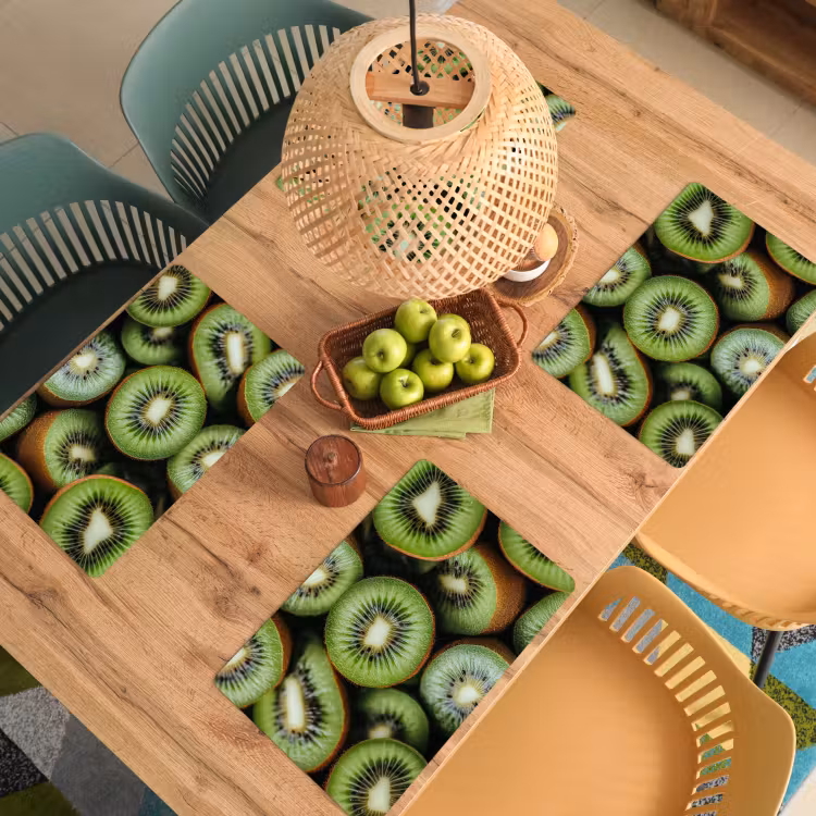 Placemat - 6 stuks - Kiwi - Fruit - Groen — 6