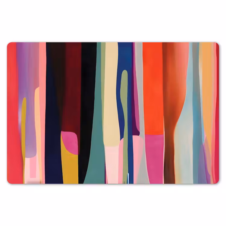 Placemat - 6 stuks - Kleurbanen - Verticaal - Kleurrijk — 7