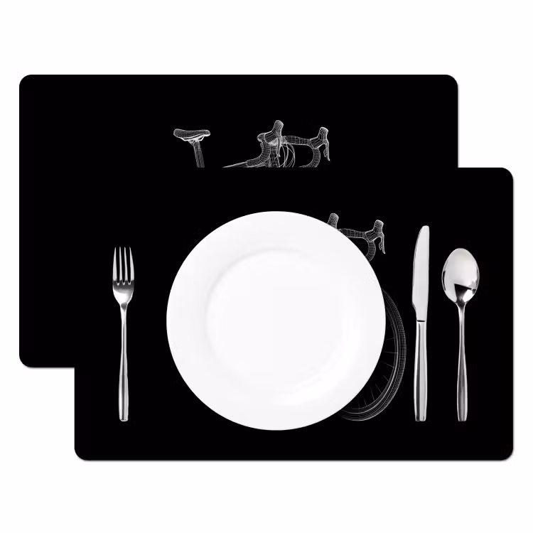 Placemat - 6 stuks - Lijnen - Illustratie - Wit — 2