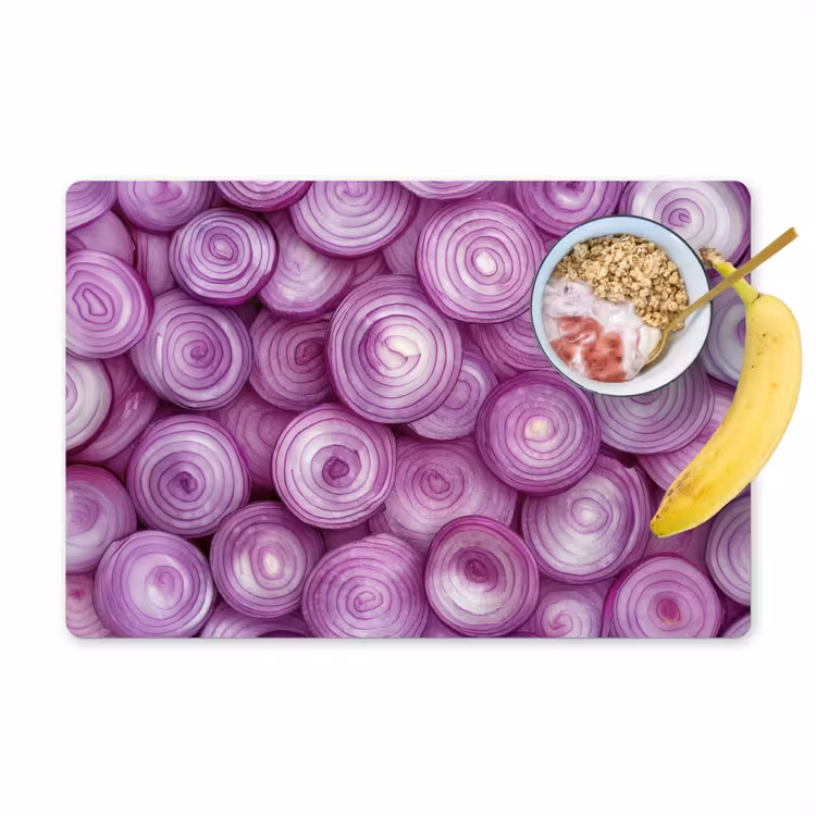 Placemat - 6 stuks - Paars - Uien - Close up — 1