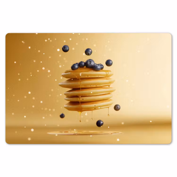 Placemat - 6 stuks - Pannenkoeken - Eten - Honing - Geel — 7