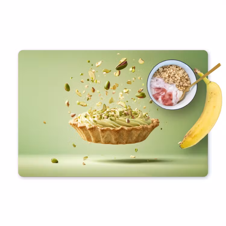 Placemat - 6 stuks - Pistache - Taart - Noten - Eten — 1