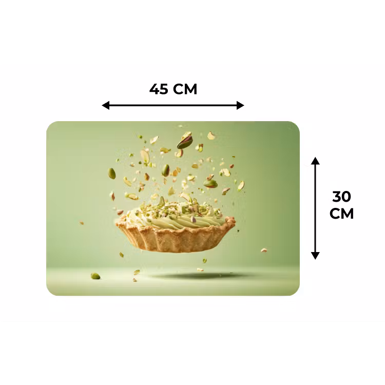 Placemat - 6 stuks - Pistache - Taart - Noten - Eten — 3