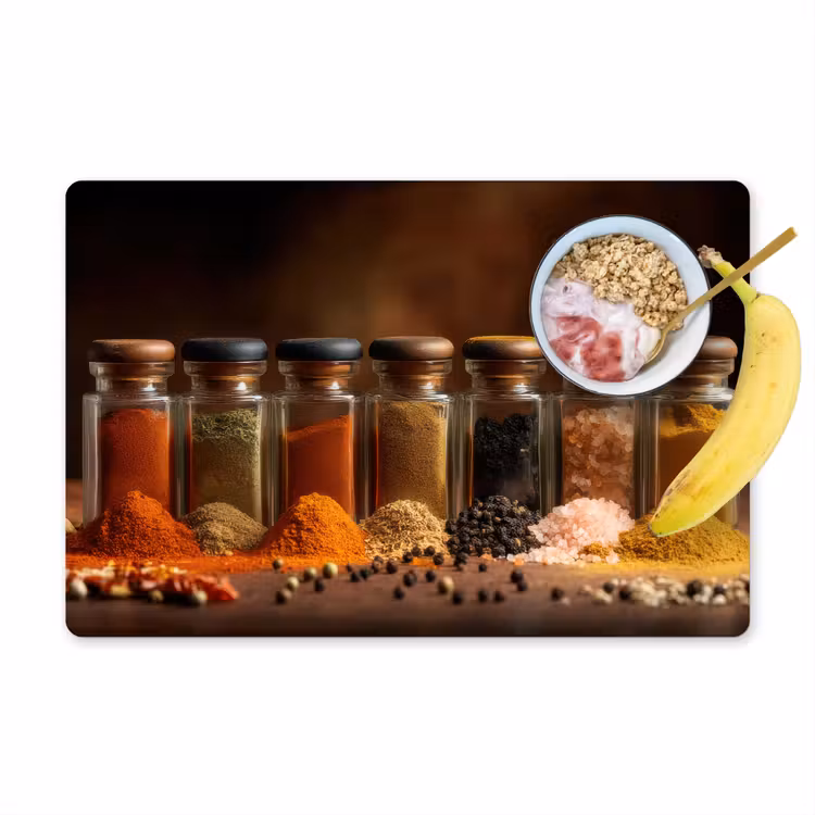 Placemat - 6 stuks - Potjes - Kruiden - Specerijen - Korrels — 1