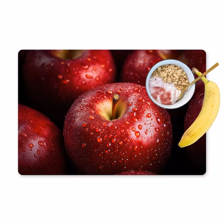 Placemat - 6 stuks - Rood - Appels - Fruit — 1