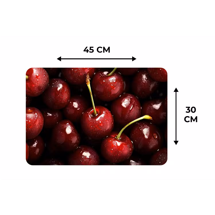 Placemat - 6 stuks - Rood - Fruit - Kersen — 3