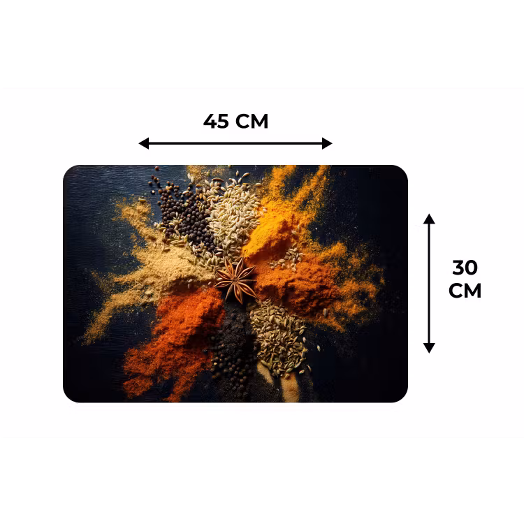 Placemat - 6 stuks - Specerijen - Explosie - Oranje — 3