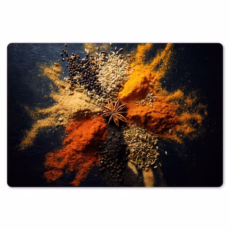 Placemat - 6 stuks - Specerijen - Explosie - Oranje — 7