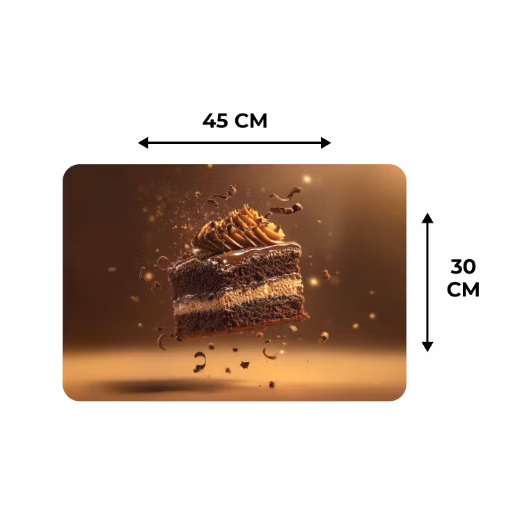 Placemat - 6 stuks - Taart - Chocolade - Eten - Brownie — 3