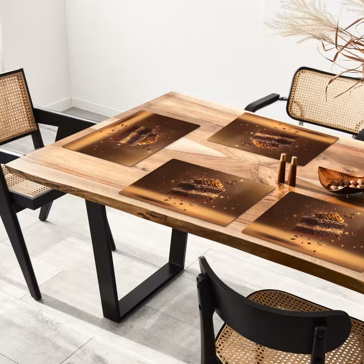 Placemat - 6 stuks - Taart - Chocolade - Eten - Brownie — 5