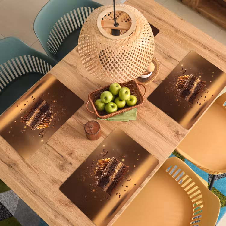 Placemat - 6 stuks - Taart - Chocolade - Eten - Brownie — 6