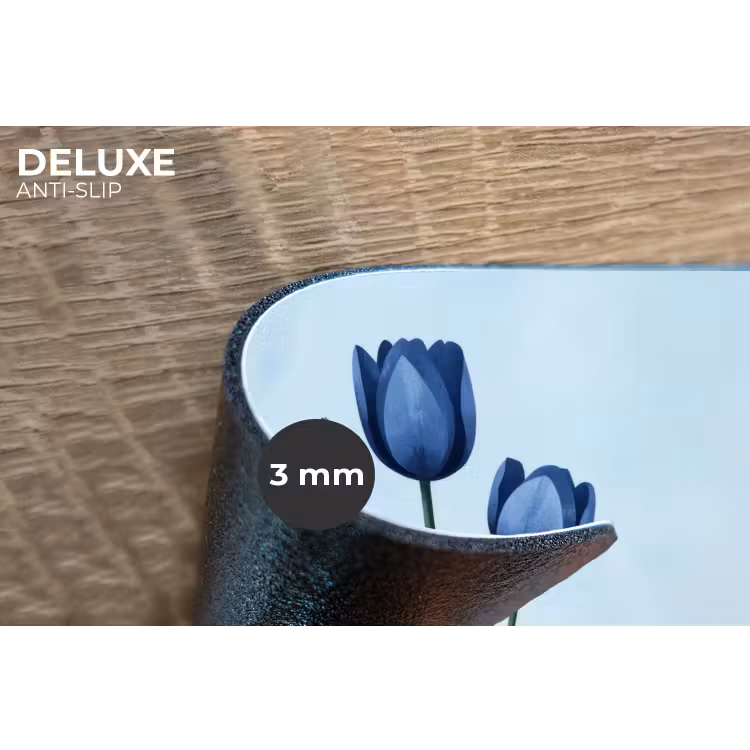Placemat - 6 stuks - Tulpen - Blauw - Bladeren — 4