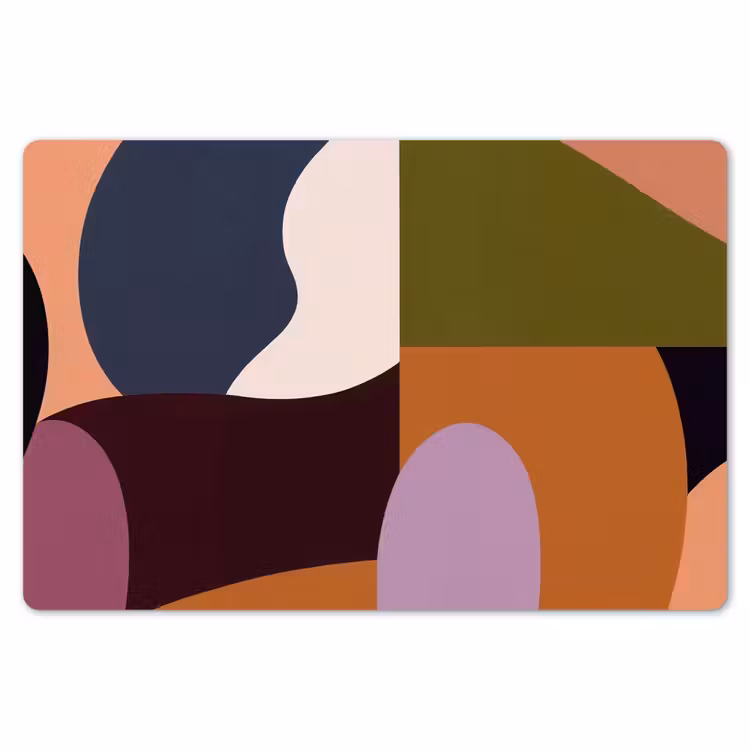 Placemat - 6 stuks - Vormen - Abstract - Kleuren - Vierkant — 7